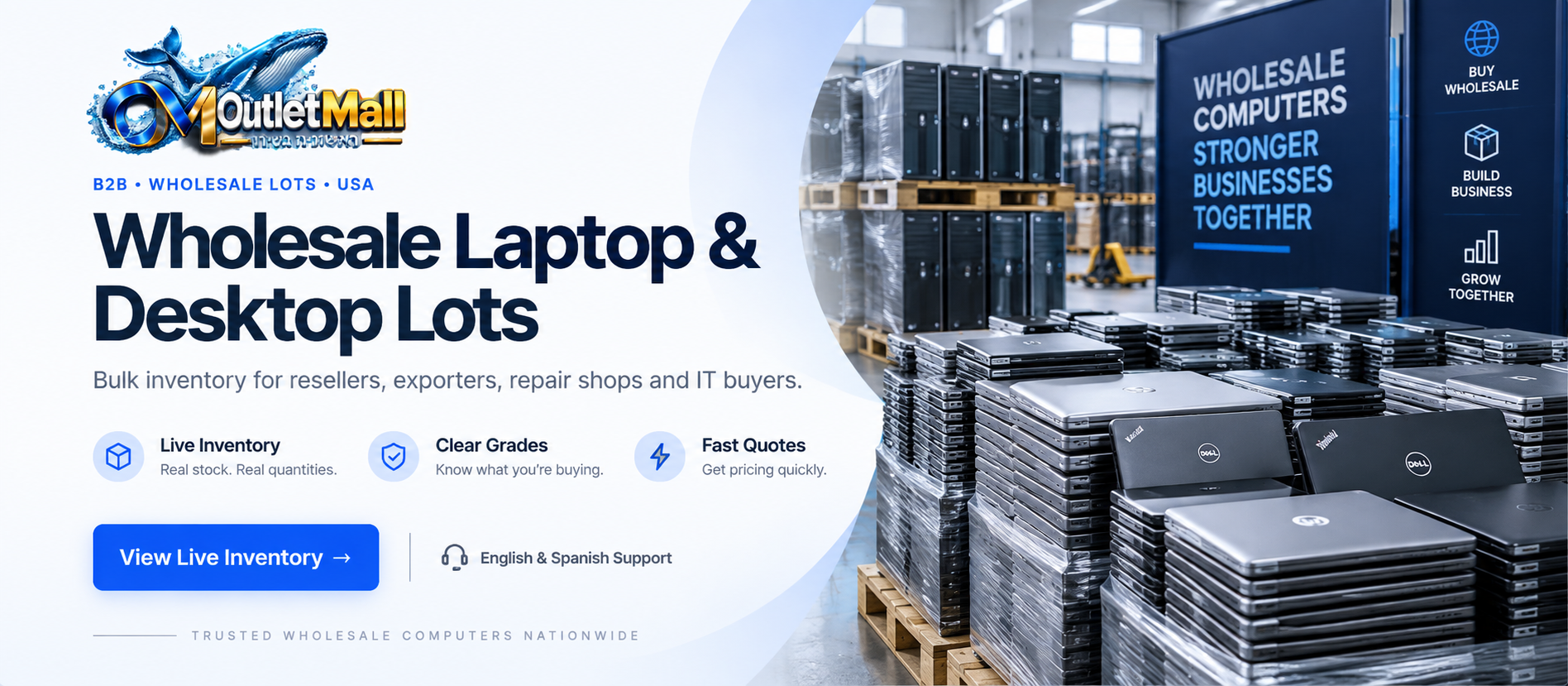 Wholesale laptop and desktop lots