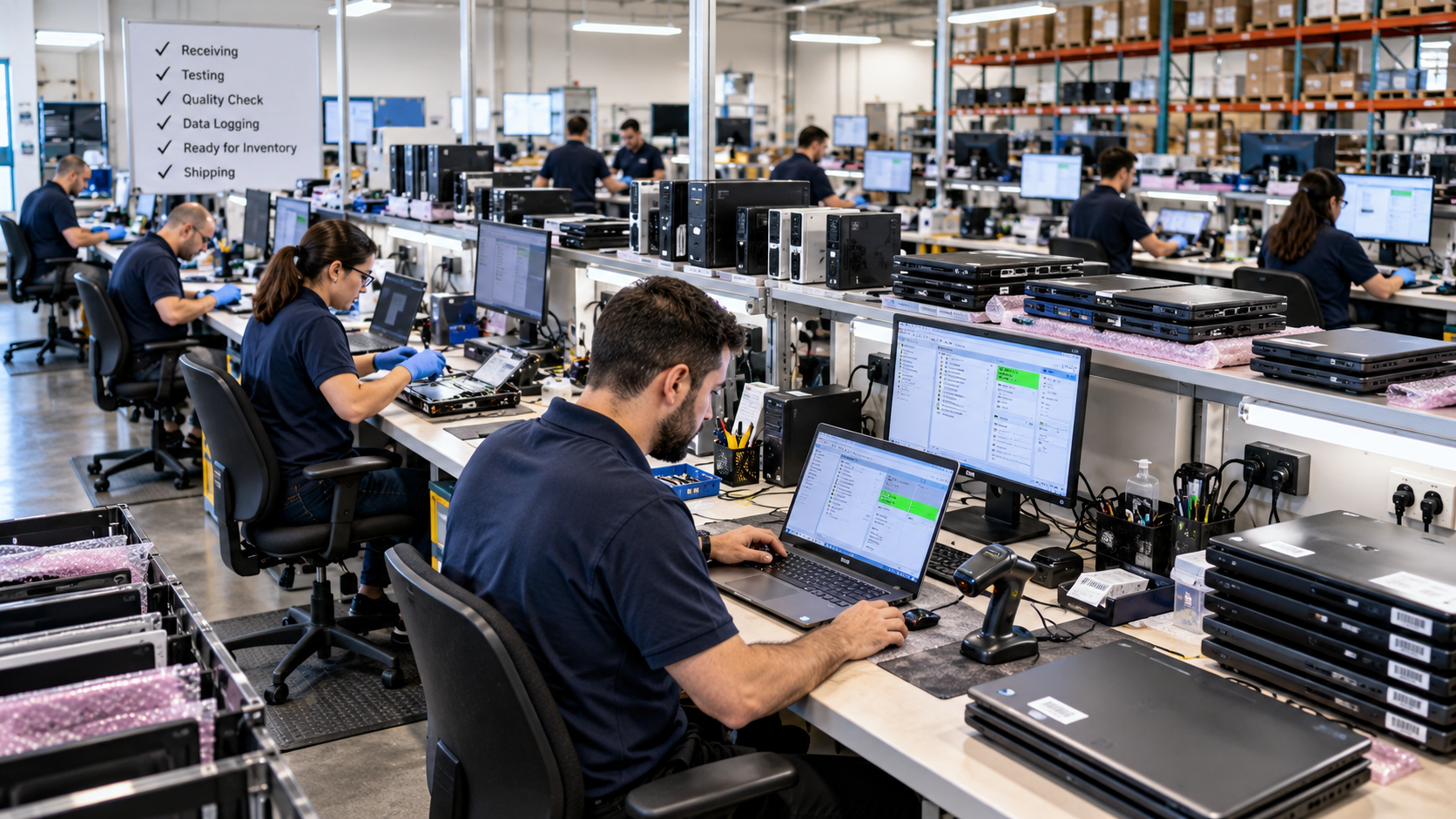 Electronics testing and quality control lab